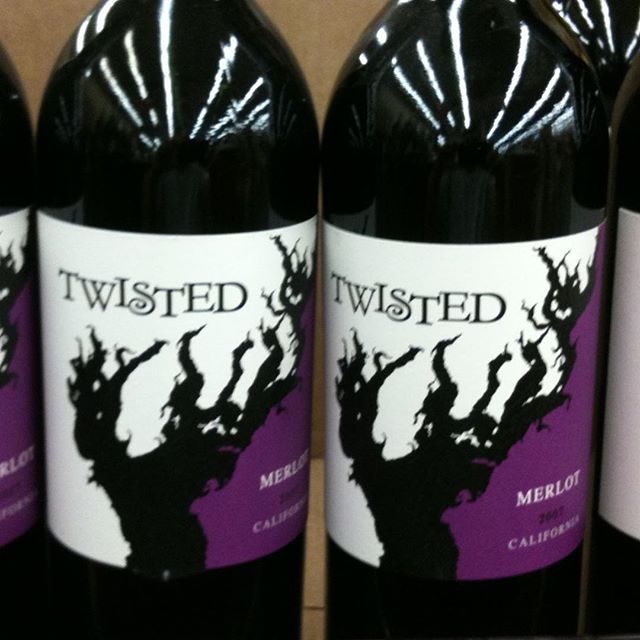 Day 3 of 31 days of Halloween  wine labels. This twisted merlot is sure to scare up the crowd at a wine party.